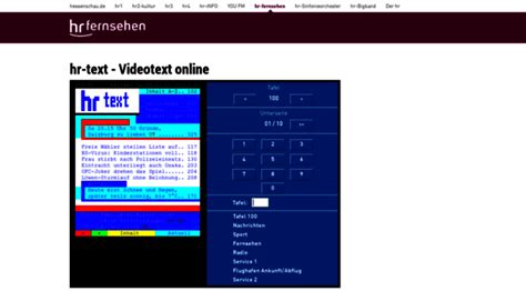 hr videotext|hr text seite 100.